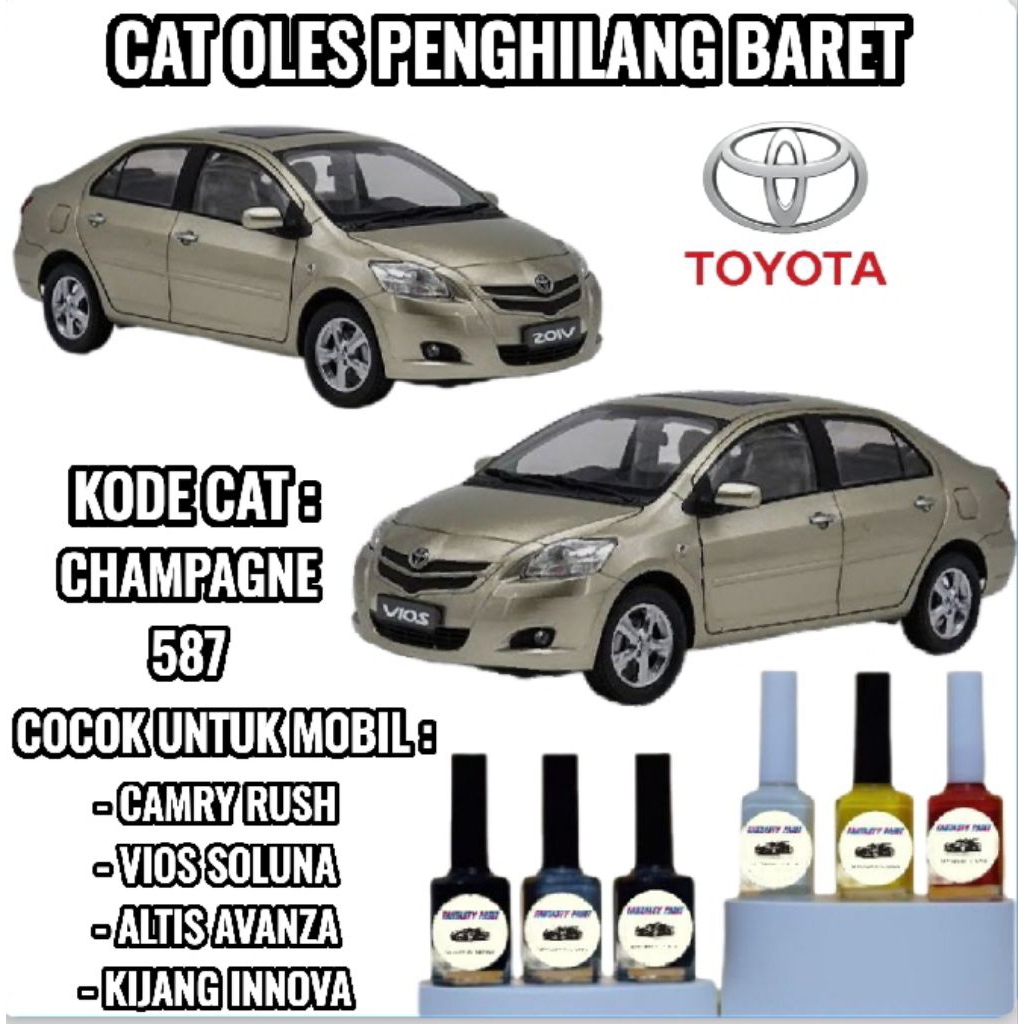 TOYOTA SILVER METALLIC CAT OLES PENGHILANG BARET MOBIL VIOS RUSH CAMRY SOLUNA ALTIS AVANZA KIJANG IN