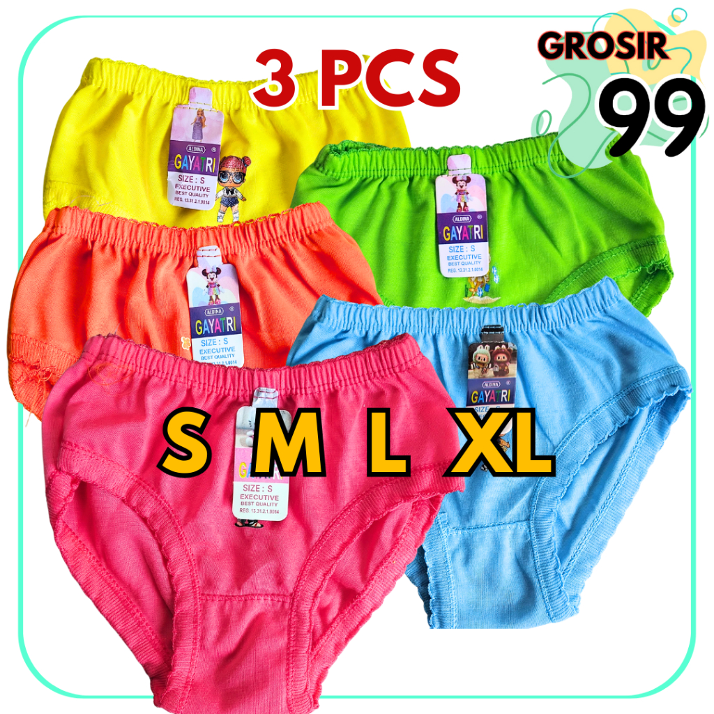 TERLARIS 3 Celana Dalam Anak PEREMPUAN CD ANAK STABILO - Pakaian Dalam ANAK GROSIR99