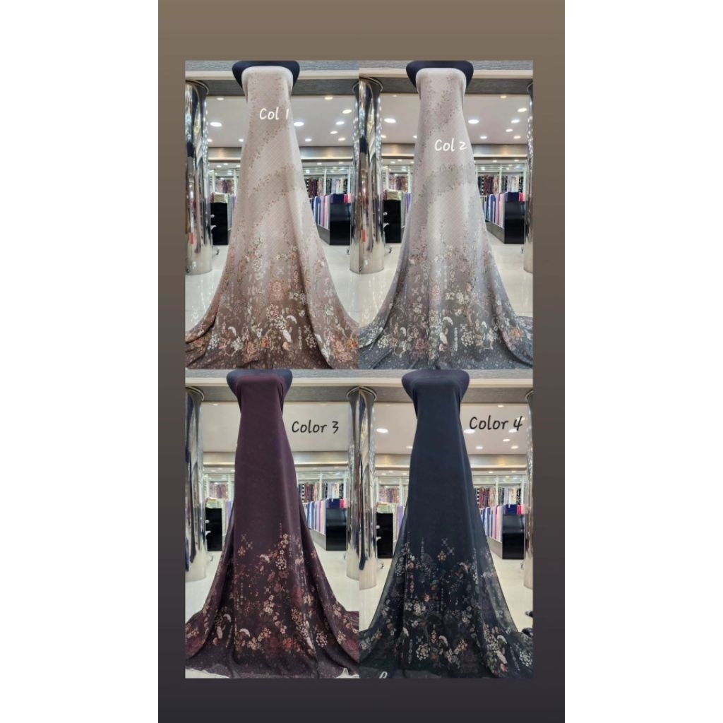kain sifon silk motif / chiffon silk print premium quality