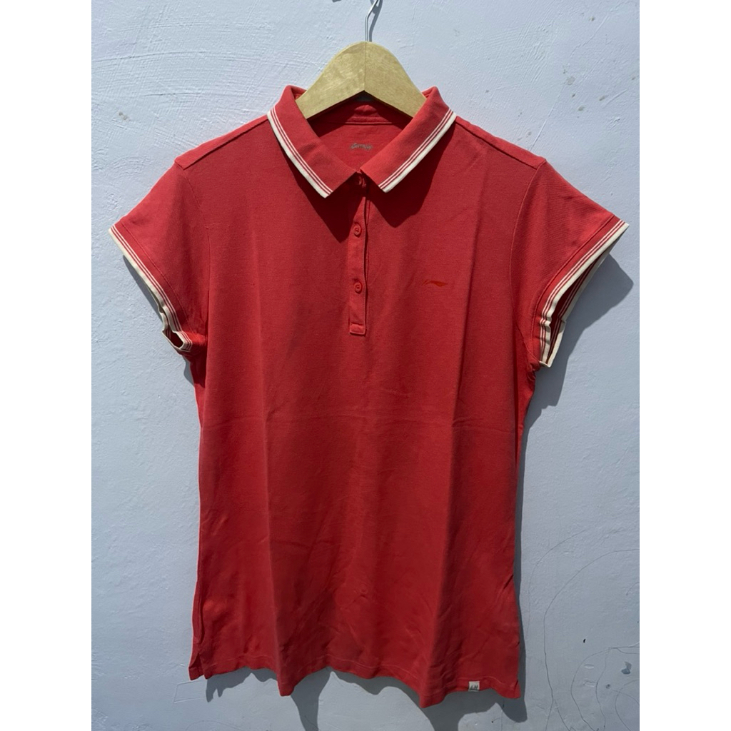 Kaos Kerah Cewek Lining Original Second