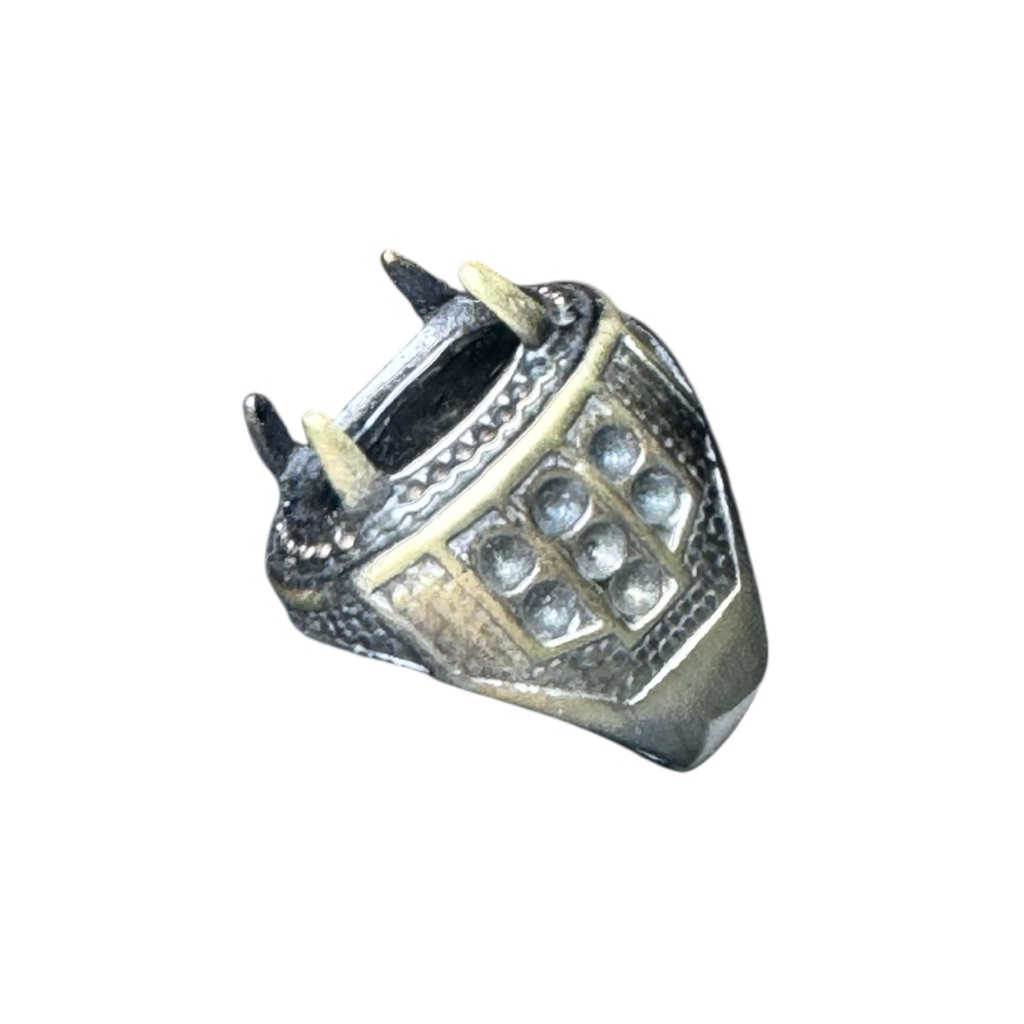 Rng cincin batu akik emaban cangkang bahan tembaga | RCTG-4