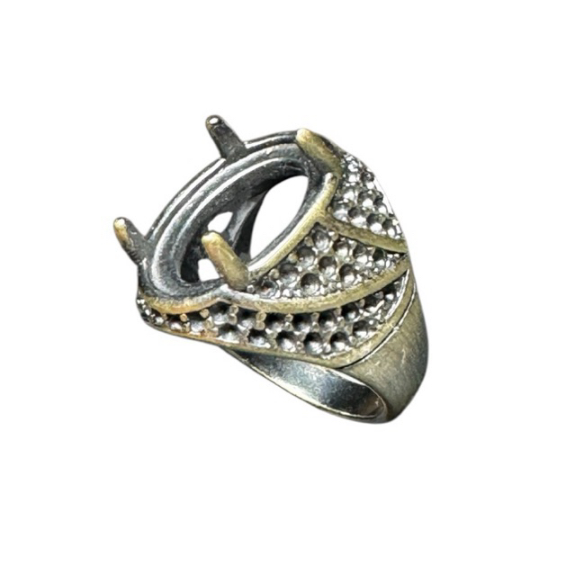 Rng cincin batu akik emban cangkang bahan tembaga | RCTG-1