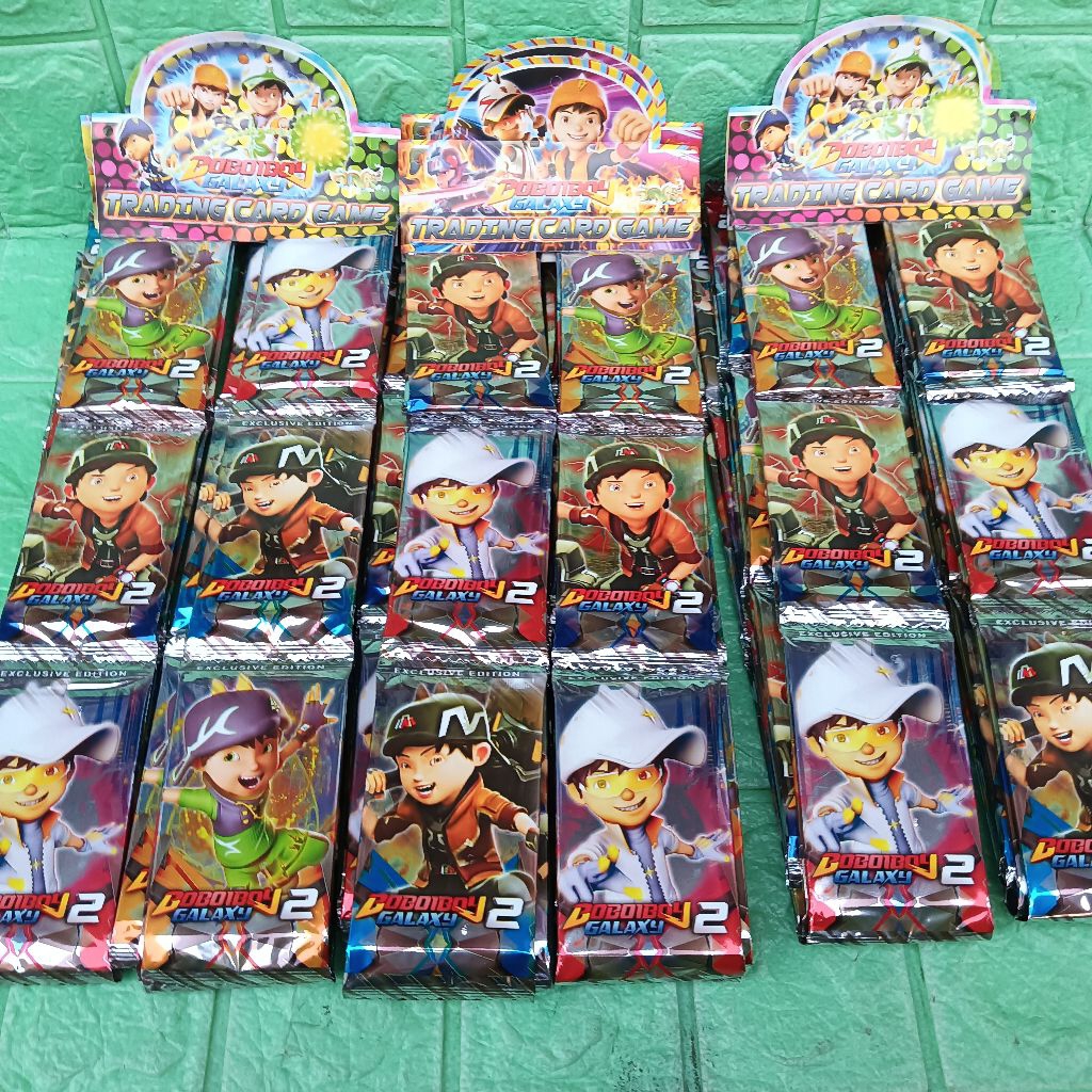 Grosir 12 sachet Kartu Seri 2 Boboiboy Galaxy New Trading Card Game