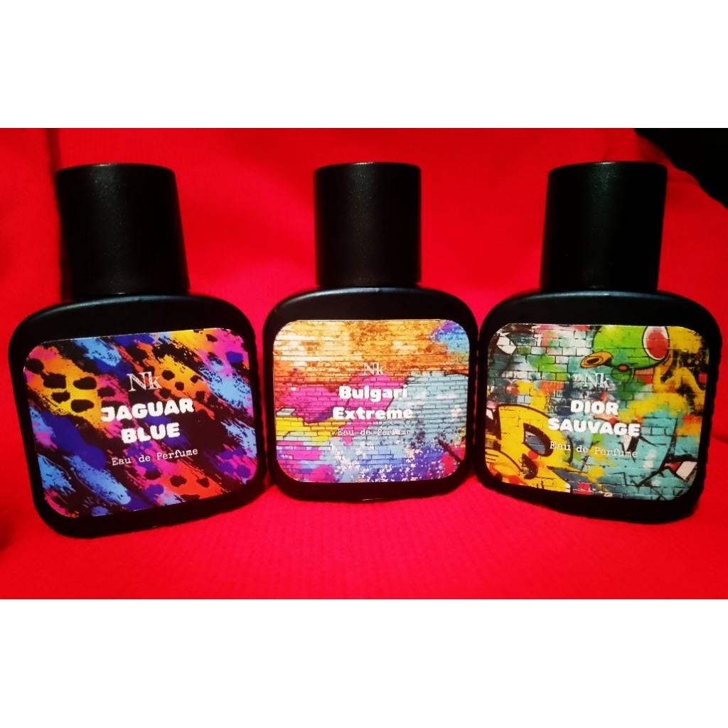 PAKET 3 BOTOL PARFUM - jaguar blue/bulgari extreme/dior souvage/-parfum pria By NK perfume