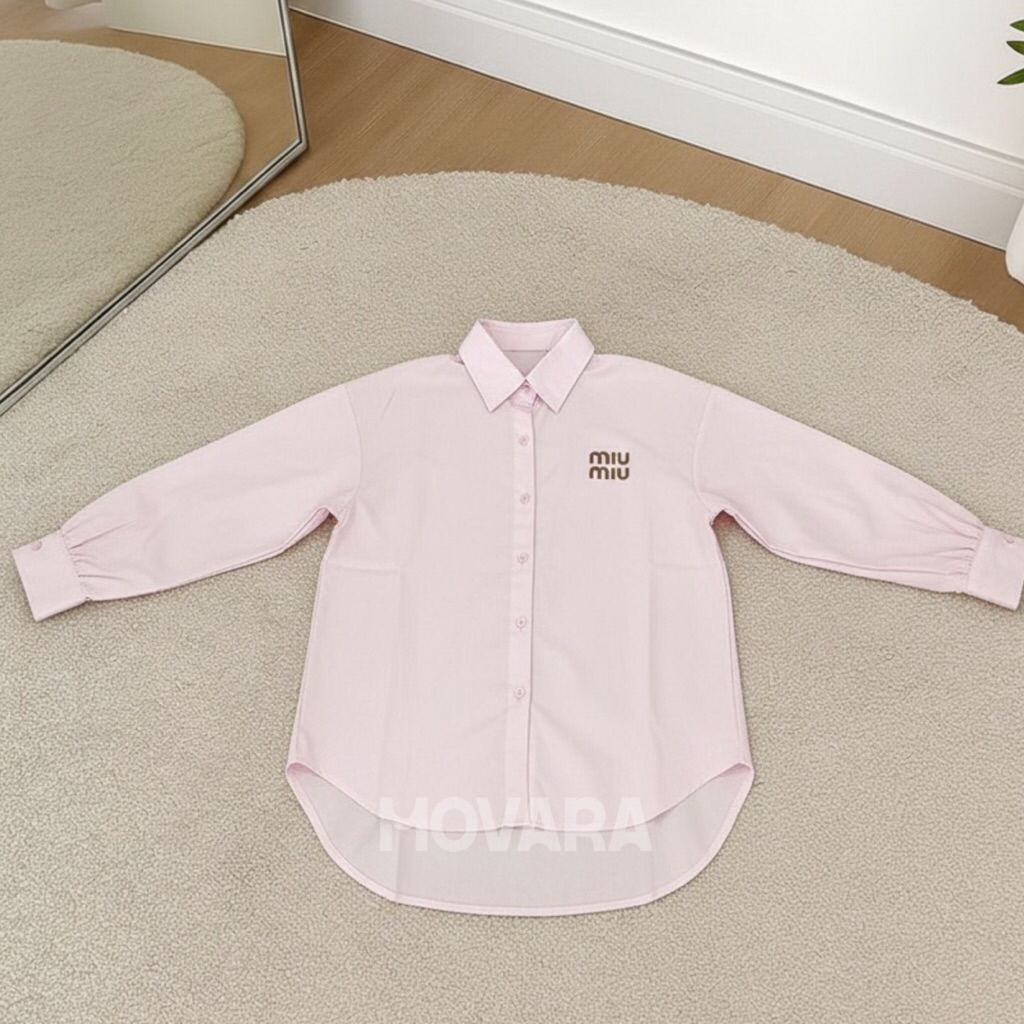 Kemeja Oversize Poplin Bordir MiuMiu