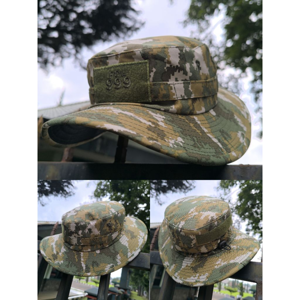 TOPI RIMBA SAGE GREEN / TOPI RIMBA TNI TERBARU / TOPI RIMBA KAWAT / TOPI RIMBA VELBED / SAGE GREEN