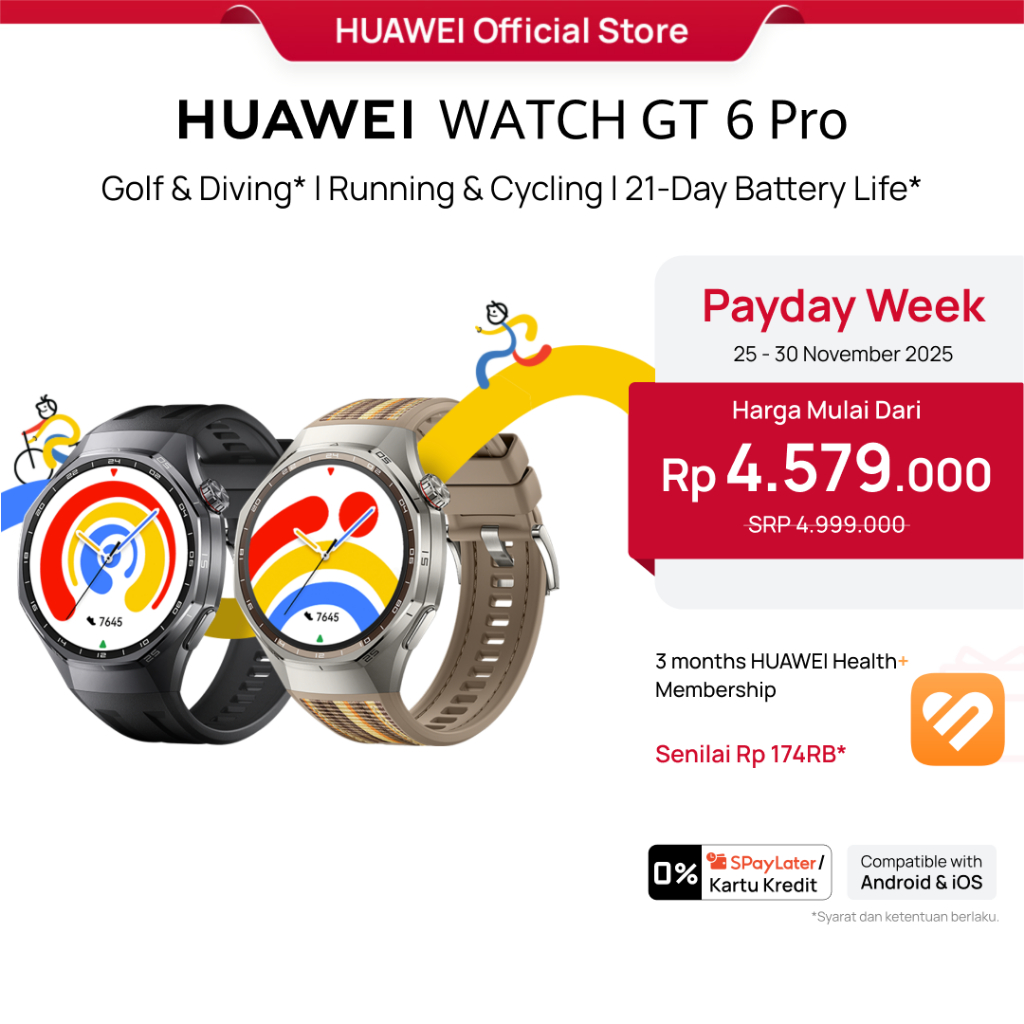 HUAWEI WATCH GT 6 Pro Smartwatch l Golf & Diving l Running & Cycling l 21-Day Battery Life | ECG