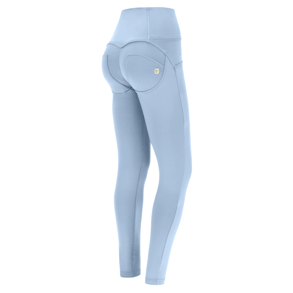 WR.UP® breathable push-up trousers with high waist and buttons celana oanjang biru was branded wanit