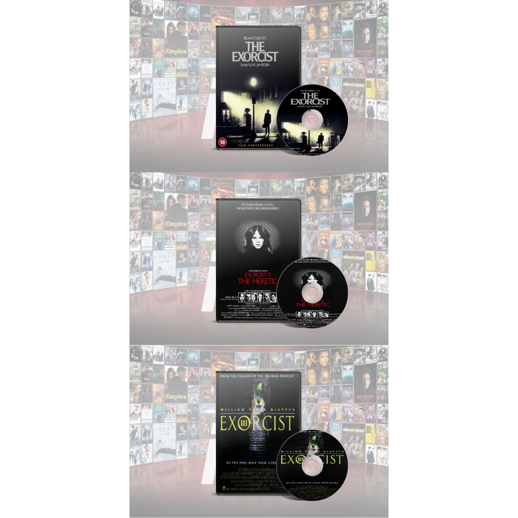 DVD The Exorcist (1973) + DVD Exorcist II The Heretic (1977) + DVD The Exorcist III (1990)