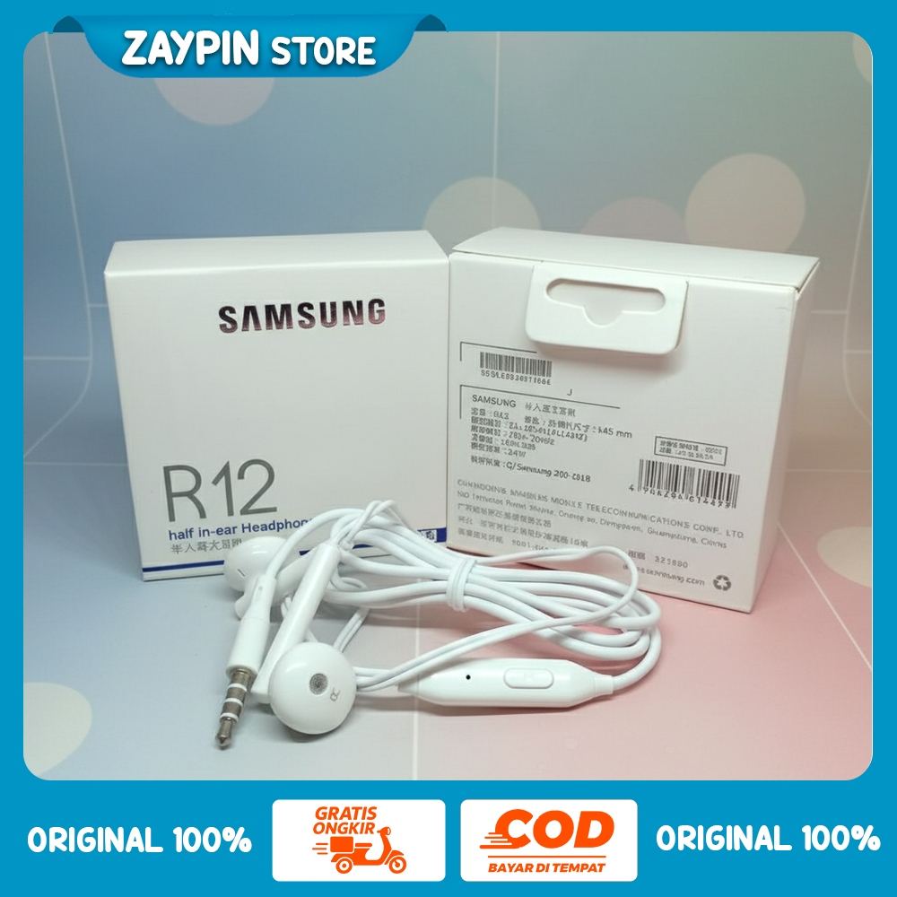 Headset R12 Samsung Original Extra Bass High Quality