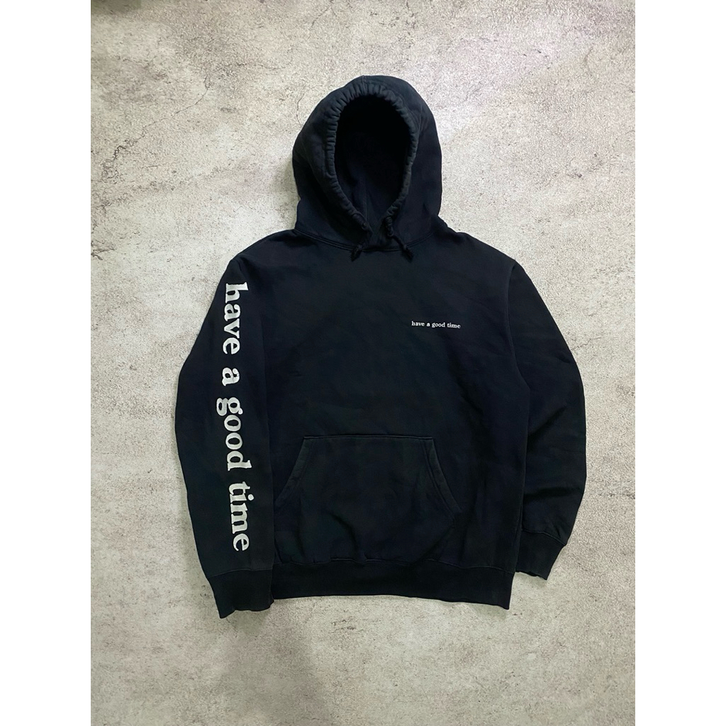 Have a Good Time Spellout Hoodie Black