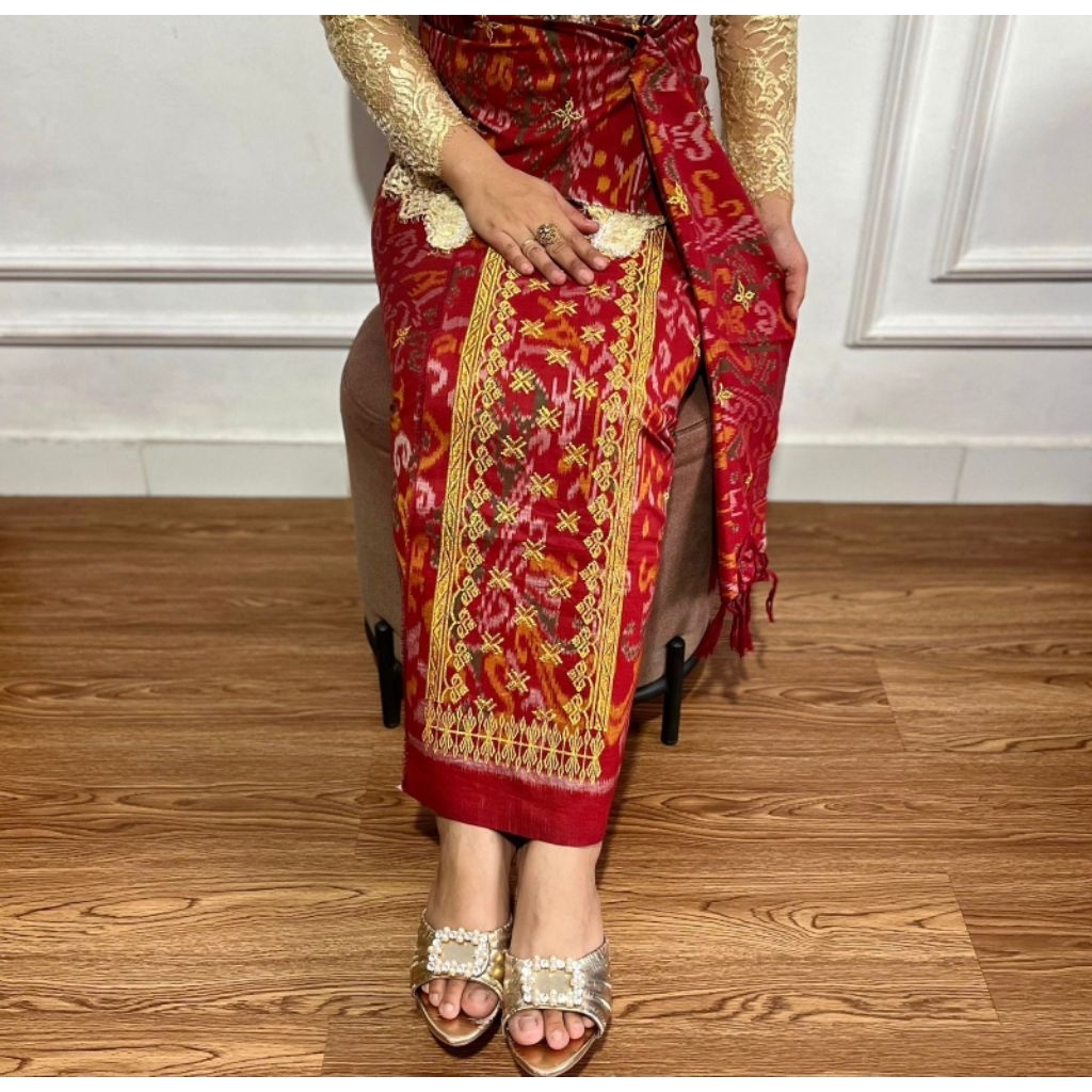 ENDEK TENUN TUMPAL ORIGINAL + SELENDANG / Kamen endek lembaran TERMURAH / kamen endek/ endek BALI / 