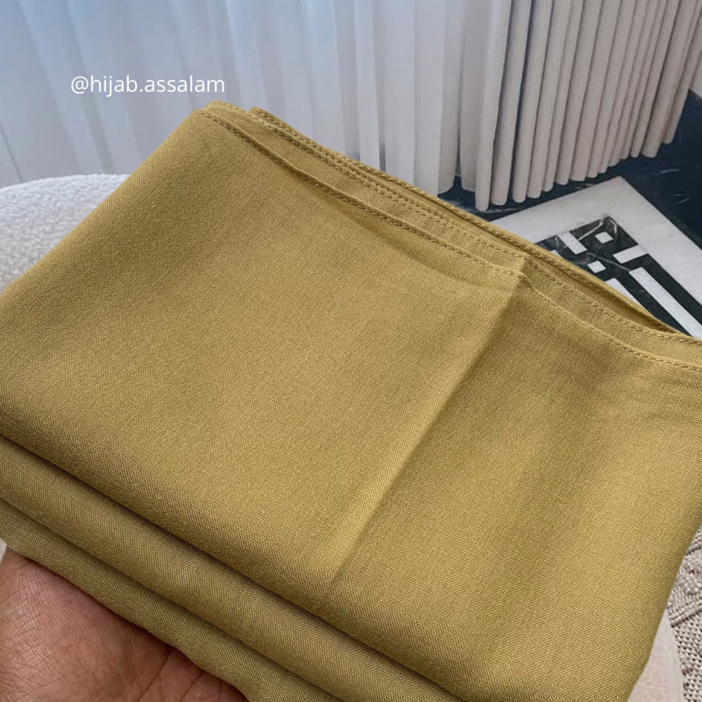 KHAKI MUDA - Hijab Voal Paris Original, Hijab Segiempat Voal ( Hijab Warna Khaki Muda Hijab Warna As