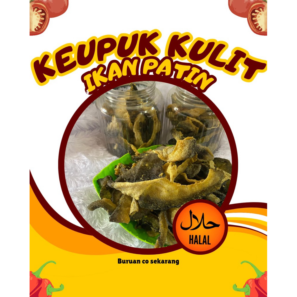 kerupuk kulit ikan patin 1kg mentah