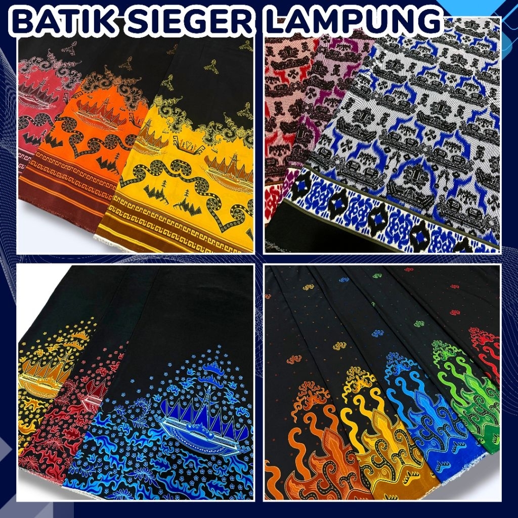 KAIN BATIK MOTIF SIGER LAMPUNG BAHAN SANWOS FOIL TEBAL HALUS ADEM BATIK PREMIUM BATIK PRIA WANITA