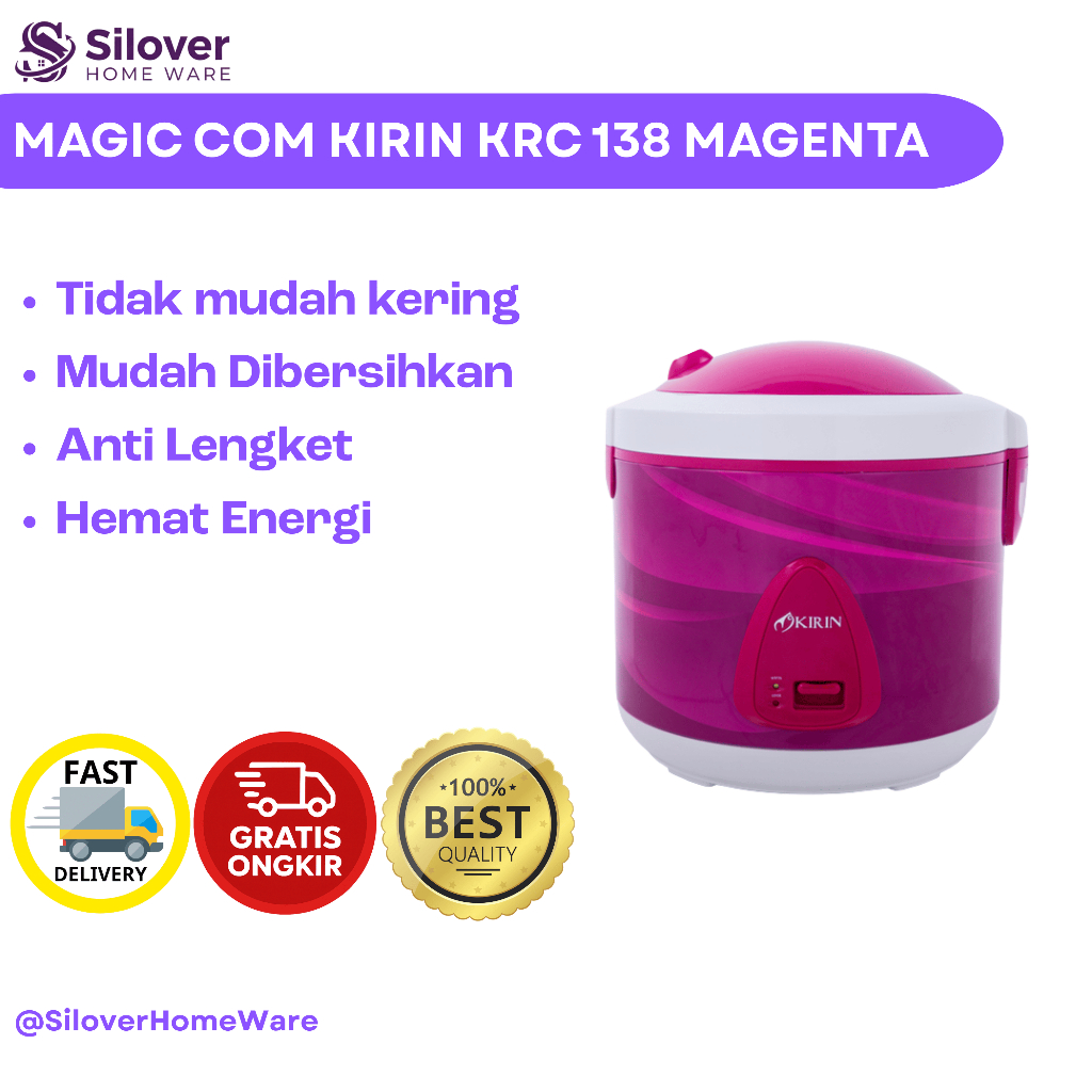 MAGIC COM KIRIN KRC 138 MAGENTA