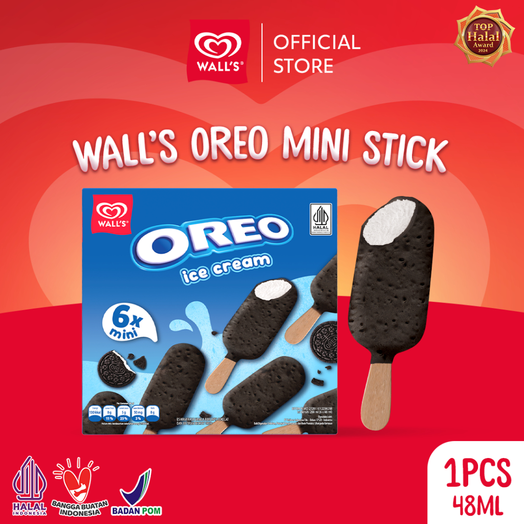 Wall's Oreo Mini Stick 6X48ml - Wall's Es Krim / Ice Cream