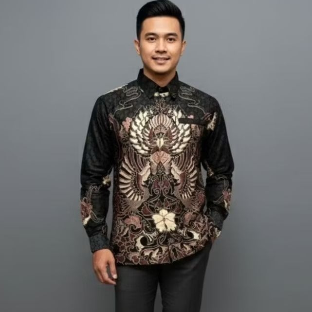 KEMEJA BATIK PRIA BAHAN SUTRA SILK PREMIUM / Kemeja Batik Tangan Panjang