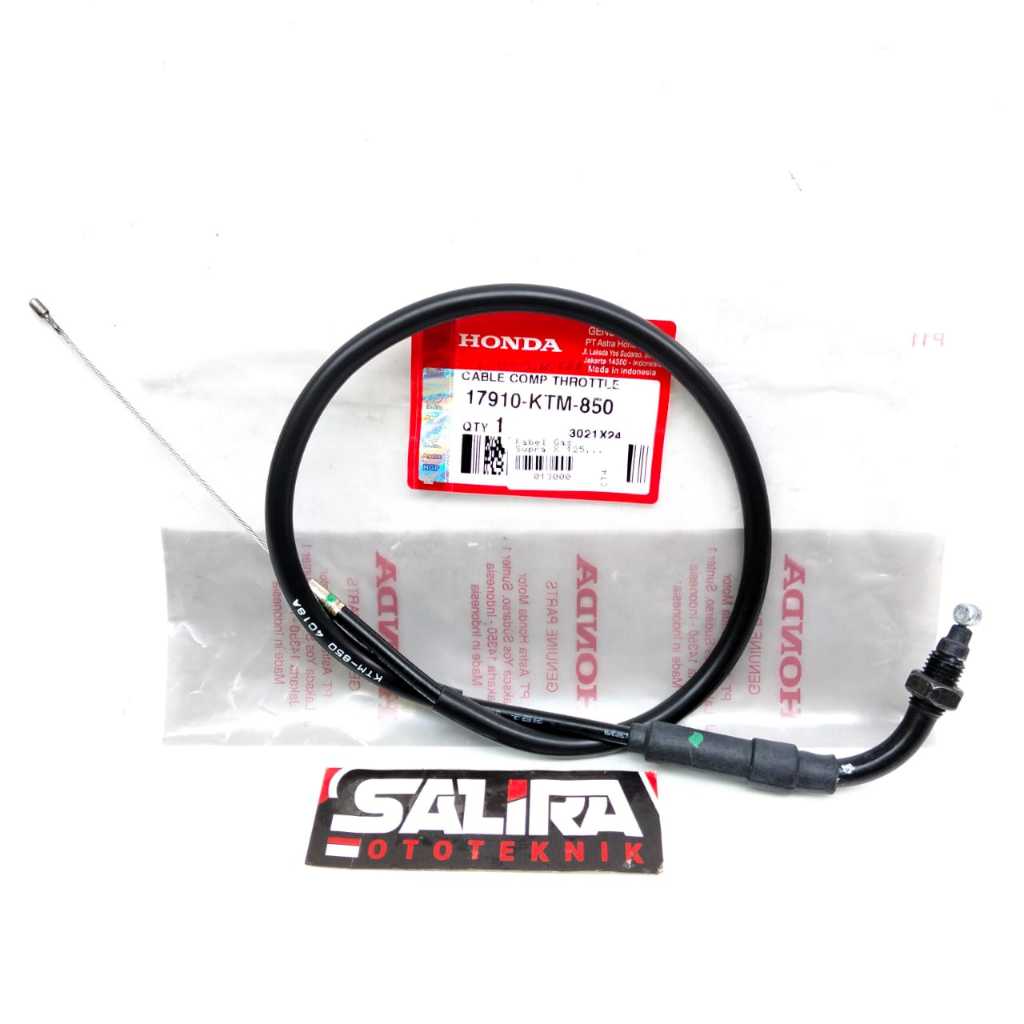 Kabel Selang Gas Motor Honda Supra X 125 Orisinil AHM 17910-KTM-850