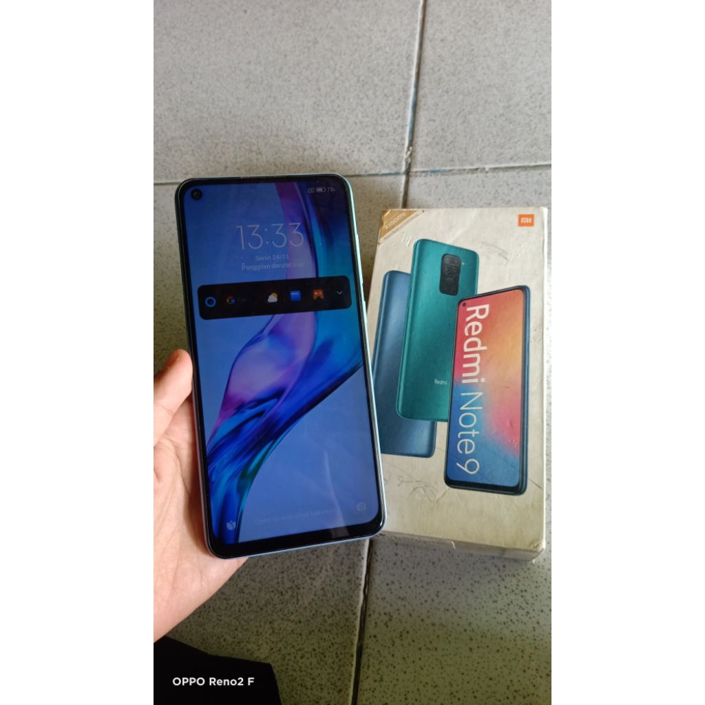 redmi note 9 second ram 4 64 fulset cas ori lcd ori