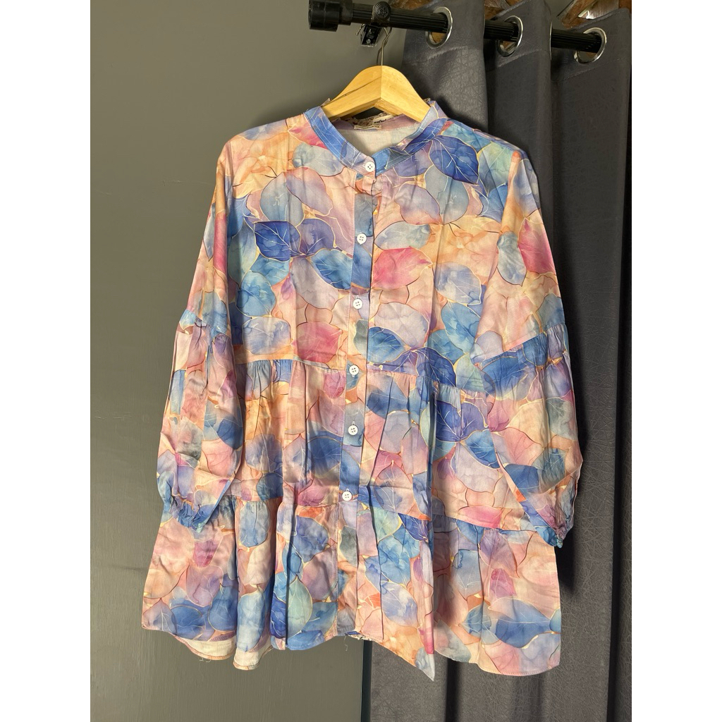 tunik blouse tifanny LD 120 PB 75 jumbo busui bahan rayon diamond adem