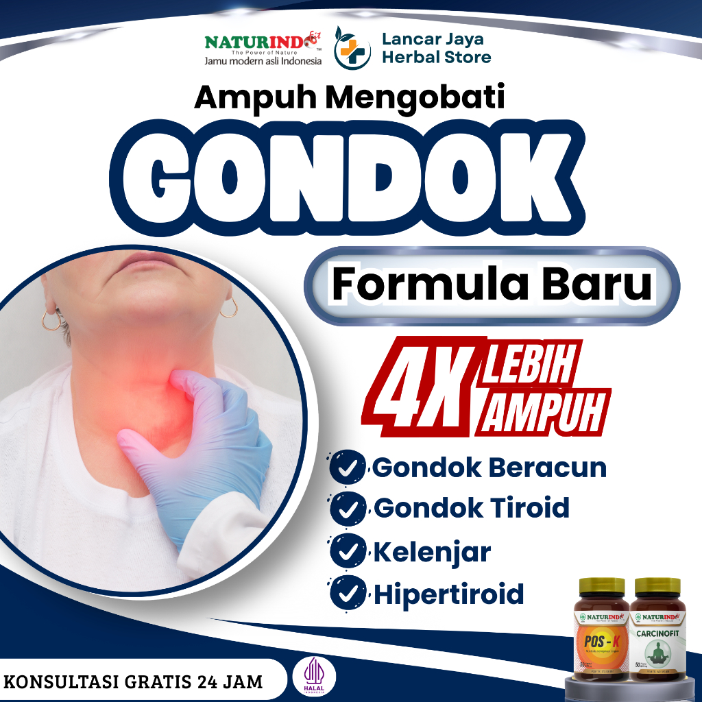 Obat Gondok Tiroid Kelenjar Getah Bening Hipertiroid Herbal Naturindo