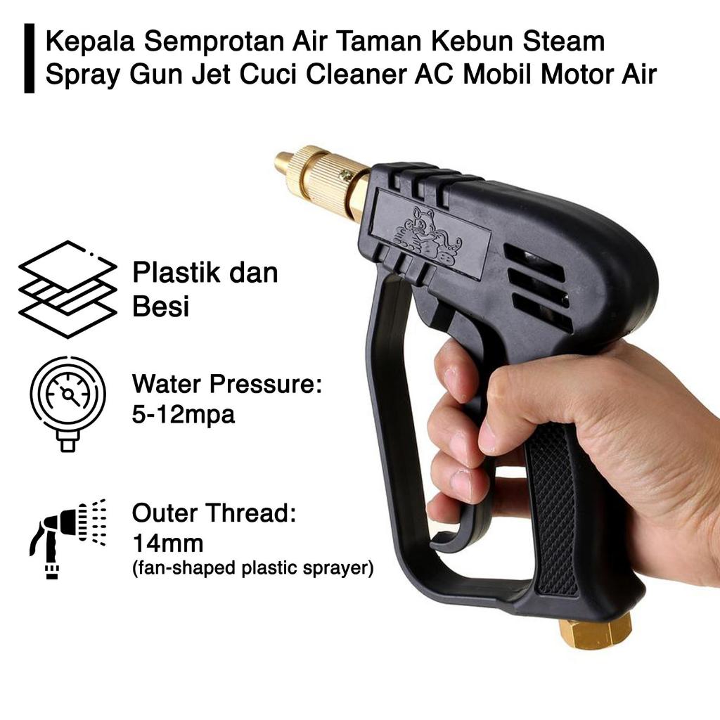 Sprayer Gun Spray Air Brush Jet Cleaner Washer Nosel Pistol Tembakan Semprotan Air Mesin Steam