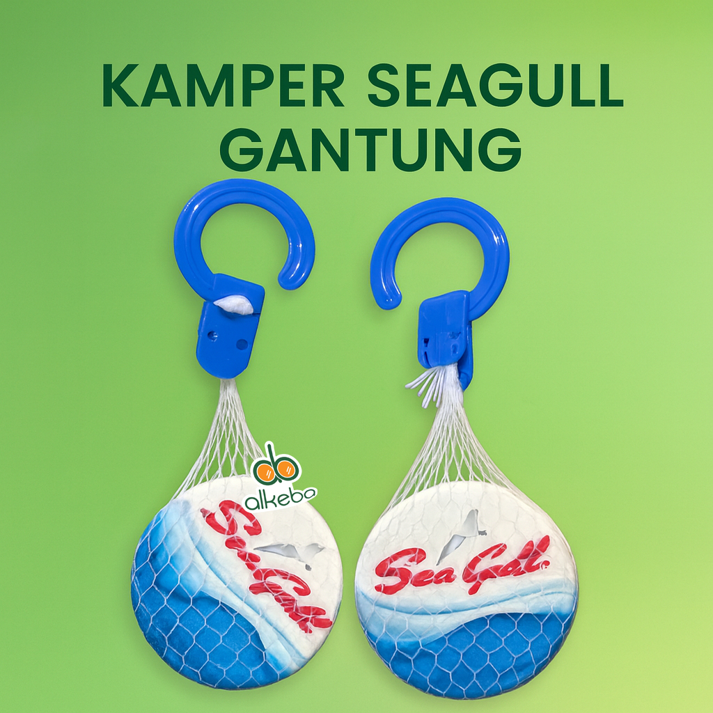 Kapur Barus Gantung Seagull Gepeng – Pengharum Toilet & Lemari Anti Lembap