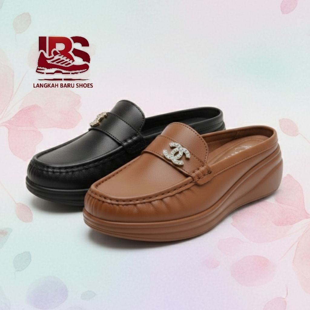 Sepatu Sandal Wanita Sepatu Slop Wanita Sepatu Fashion Wanita Import Style Korea LBS Niswa N21137