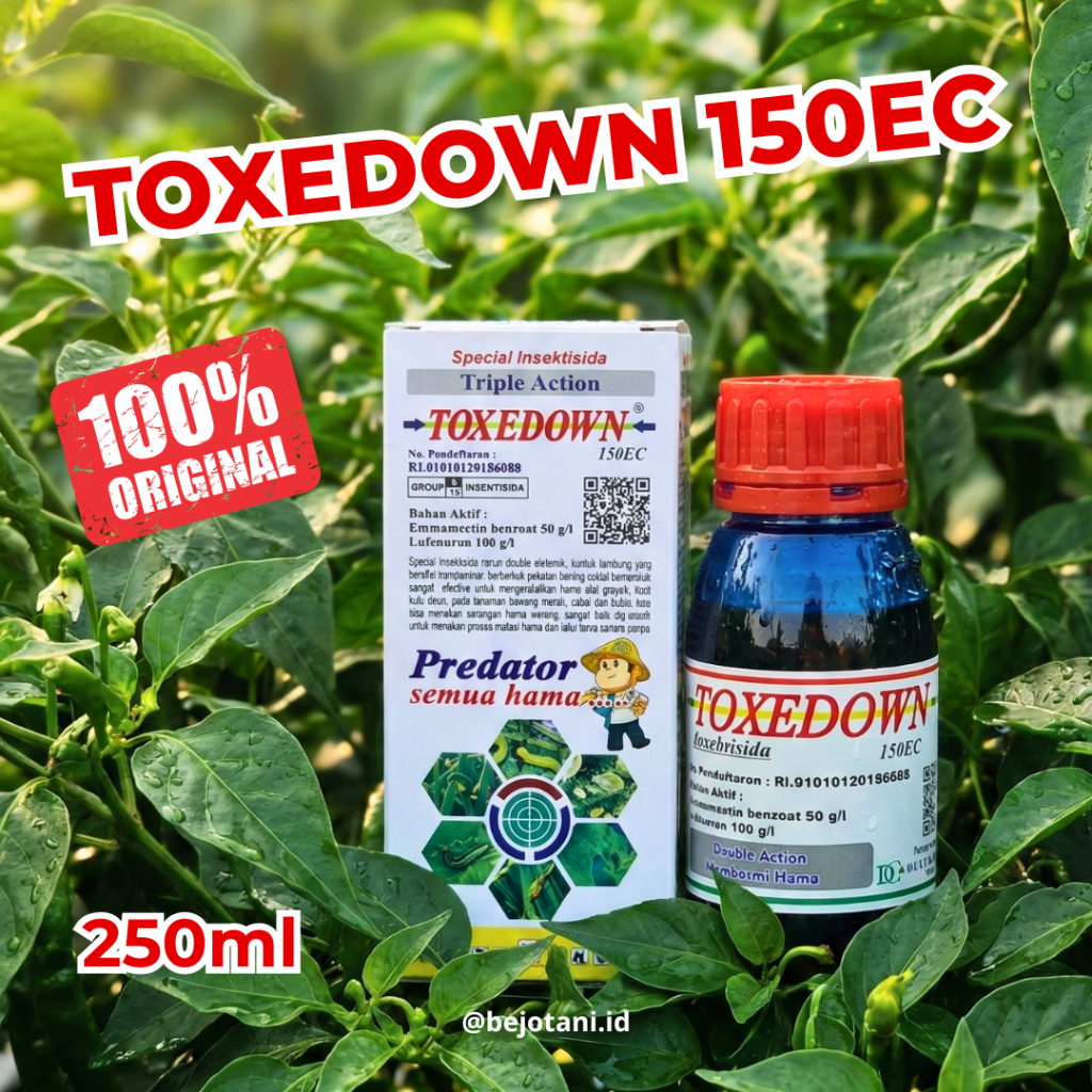 TOXEDOWN 150EC 250ml Insektisida Kontak Original Dengan Bahan Aktif Ganda Efektif Mengendalikan Hama