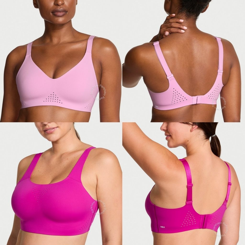 Victoria Secret VSX Featherweight Max Sports Bra & VSX Featherweight Medium V-Neck Sports Bra 34DD L