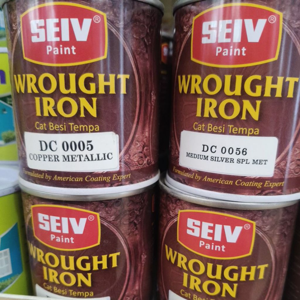 seiv wrought iron 0,25ltr / cat besi tempa warna tembaga / cat besi emas metallic / cat pintu pagar