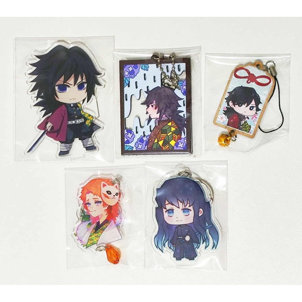 Demon Slayer Kimetsu no Yaiba Keychain Acrylic Stand Fanmerch Tomioka Giyuu Sabito Tokito Muichiro
