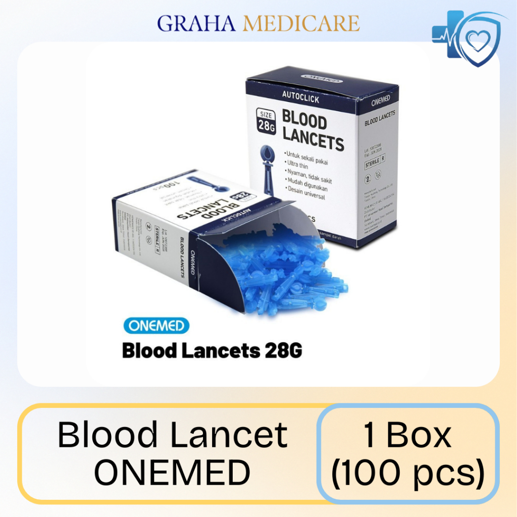 Blood Lancet Onemed 28G || Jarum Lancet ONEMED