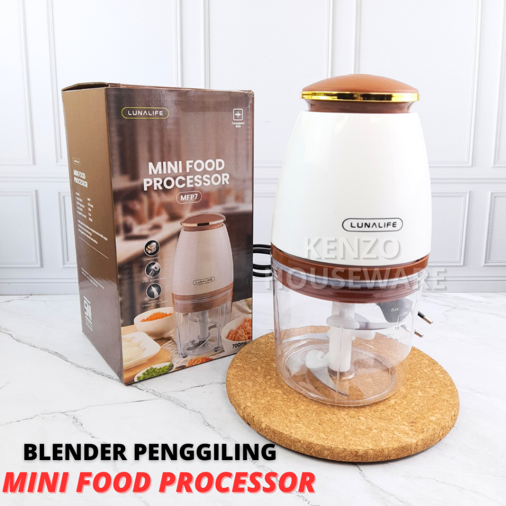 Chopper Blender Listrik Food Juicer Alat Penggiling Daging Bumbu Buah LUNALIFE