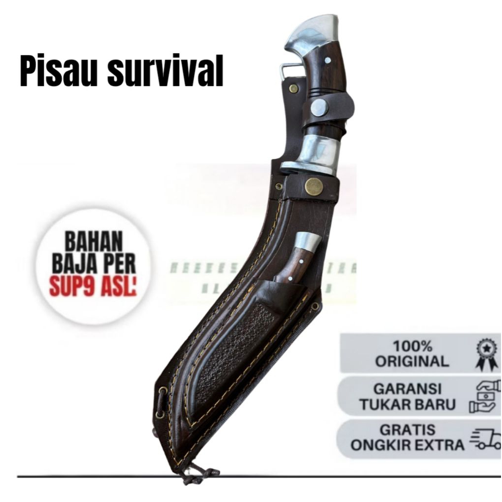 Pisau Survival Elite Baja PerAsli untuk Camping & Hiking