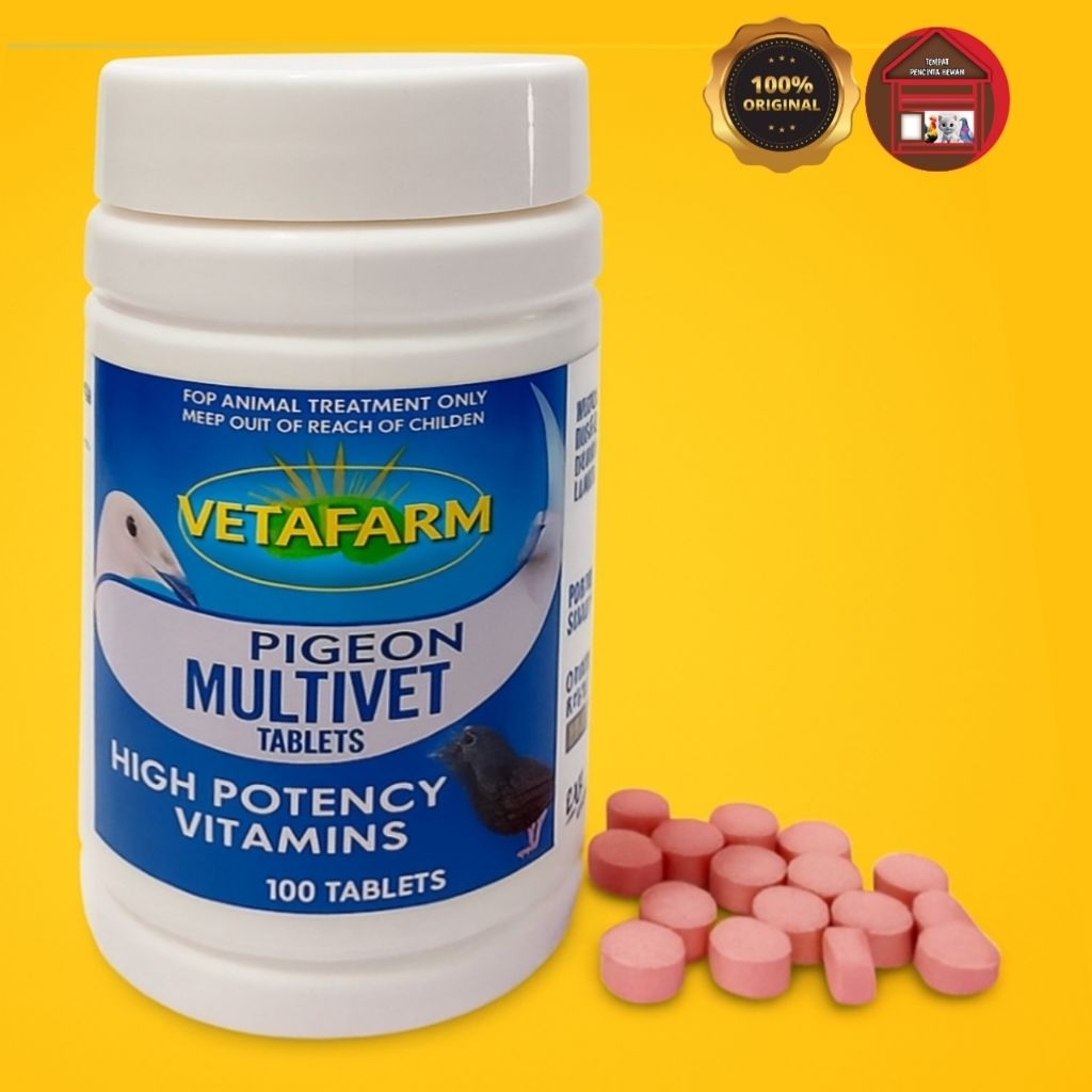 MULTIVET VETAFARM VITAMIN BURUNG MERPATI BALAP JAMU DOPING OBAT