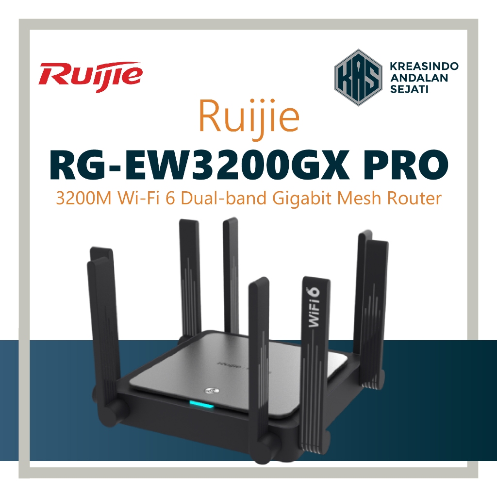 Ruijie Reyee RG-EW3200GX PRO Router Wi-Fi 6 3200Mbps Dual-band Mesh Gigabit