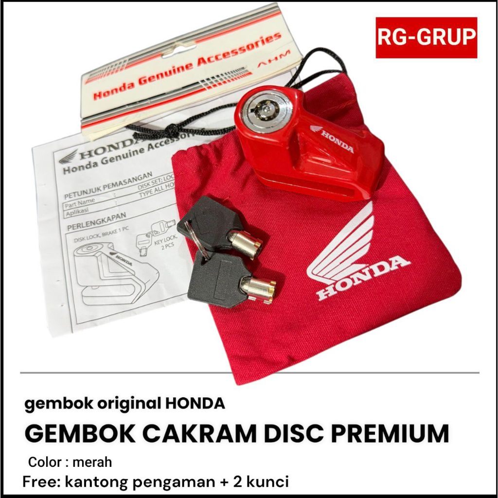Kunci Gembok Cakram Original Honda Anti Maling-Kunci Gembok Cakram Disclock original Motor Honda