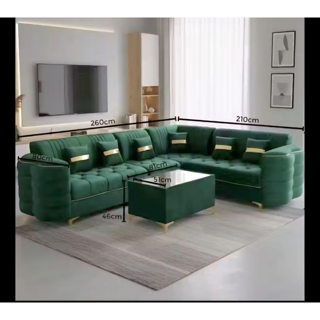sofa sudut minimalis 221sudut dan meja/ sofa ruang tamu/ sofa mewah