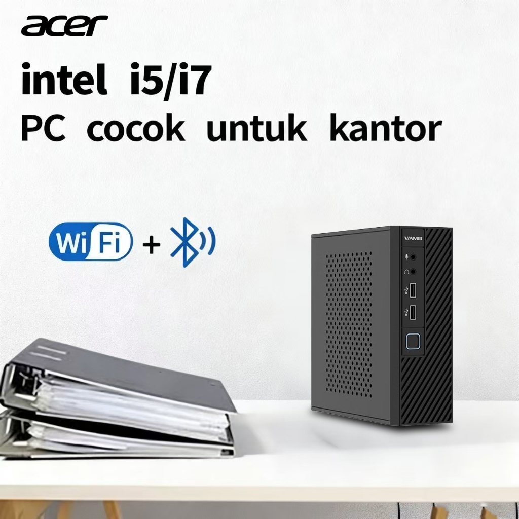 acer pc intel i5/i7 pc gaming full set itx mini komputer desktop kantor Mendukung WIFI/Bluetooth, ke