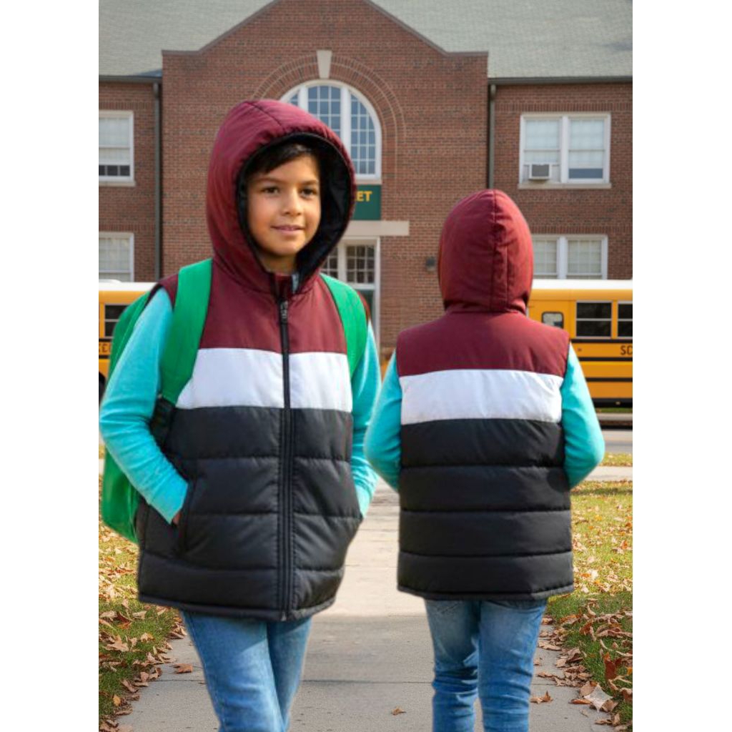 jaket rompi anak parasut hoodie 3D