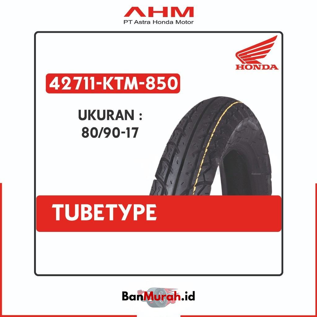 Ban Motor Bebek 80/90-17 Ring 17 AHM TIRE RR KTM Tubetype Original Ban AHM Federal