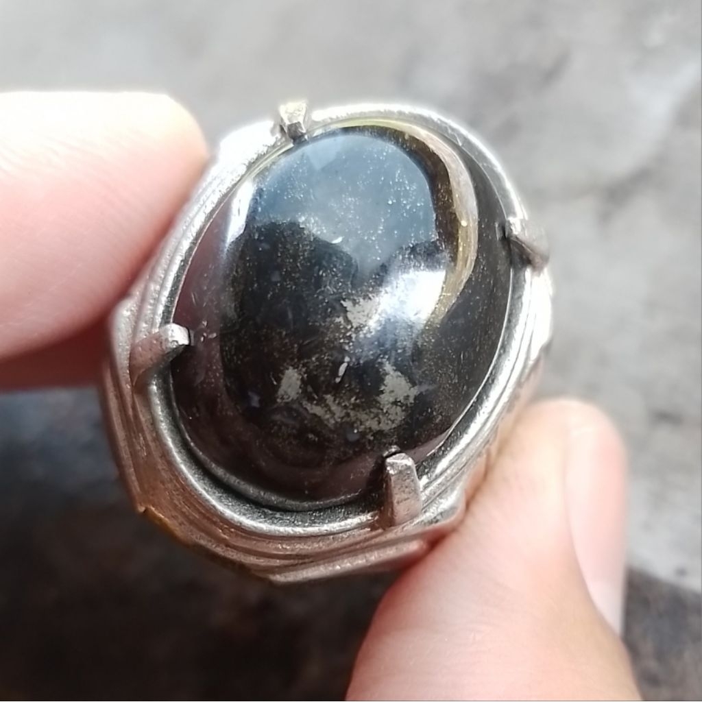 Batu Fosil Kelor Serat Emas Langka Natural Alami Unik Antik