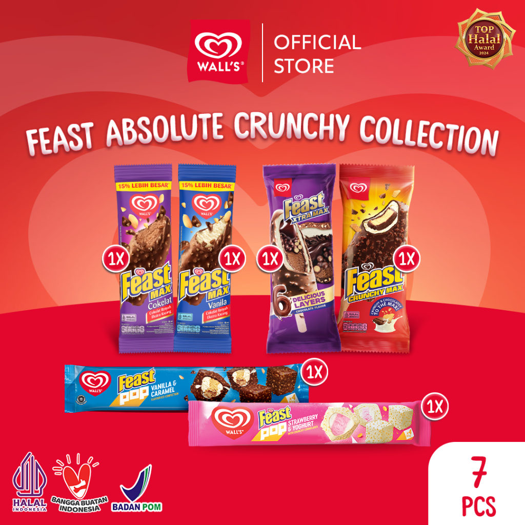 Feast Absolute Crunchy Collection  - Es Krim / Ice Cream Wall's