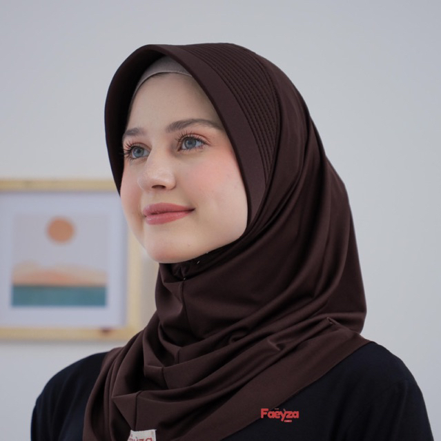 FAEYZA ALWA - Hijab Instan Bergo Pad Tebal Jilbab sport