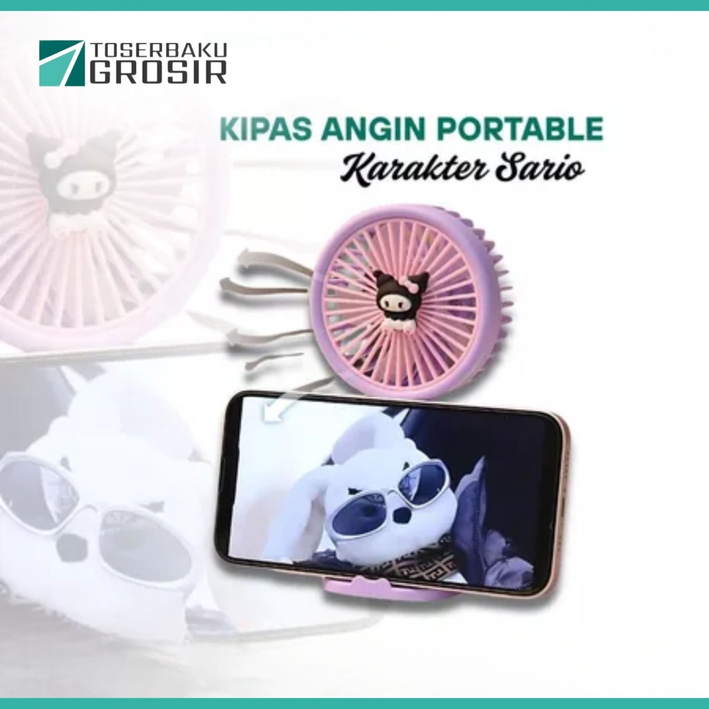 (PL) Kipas Angin Kecil USB Charger Mini Fan Portable Genggam Tangan Karakter