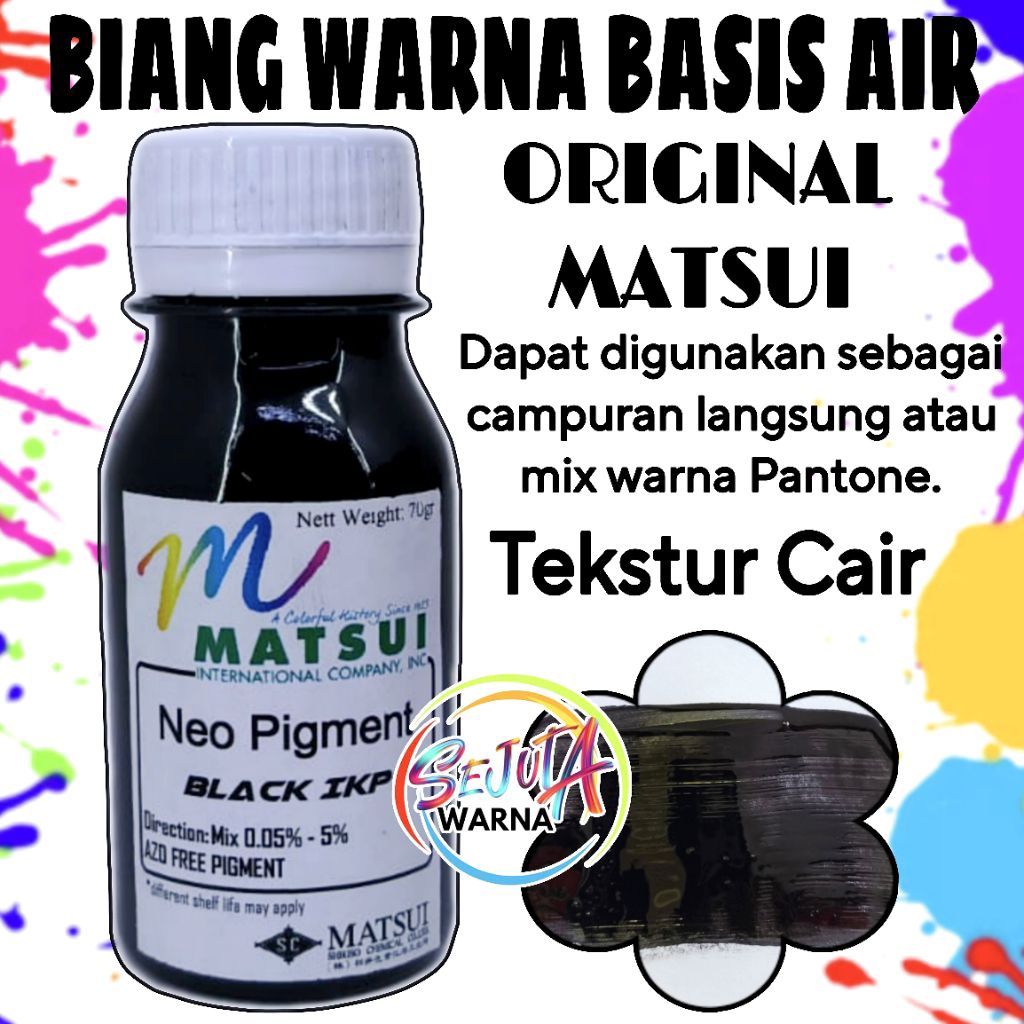 BIANG WARNA MATSUI NEO PIGMEN BLACK IKP BASIS AIR 70GR