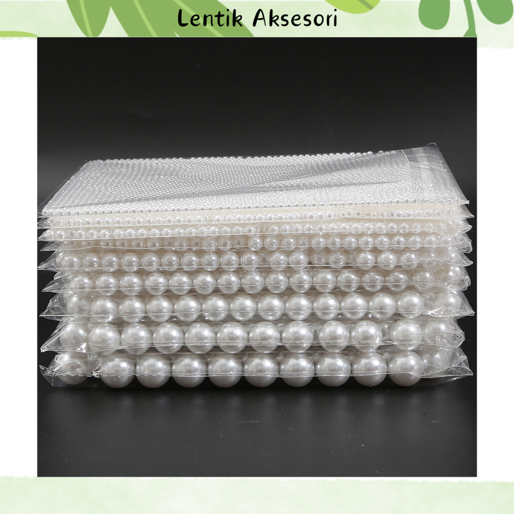 Manik Mutiara ABS Tanpa Lubang 2-18mm - Manik Bulat untuk Dekorasi Scrapbook & DIY