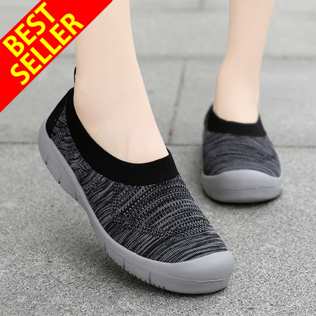 QINGSHUI Sepatu Wanita Sepatu Karet Untuk Wanita Kualitas Tinggi Fashion Wanita Slip-On Flat